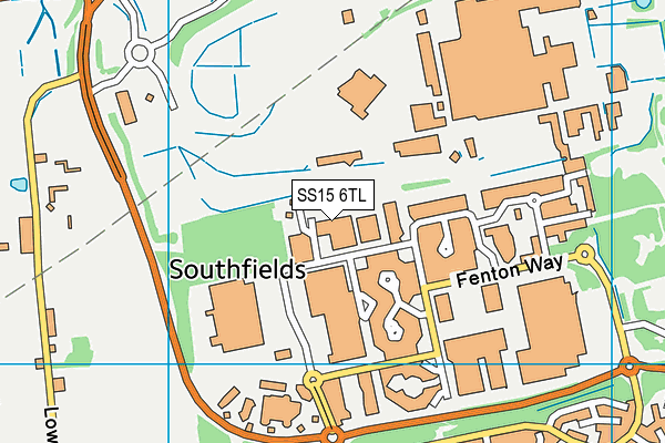 SS15 6TL map - OS VectorMap District (Ordnance Survey)