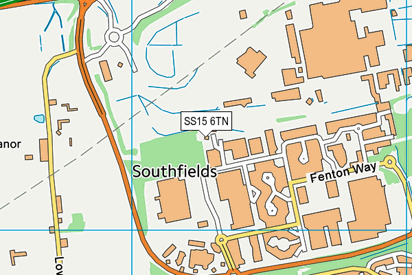 SS15 6TN map - OS VectorMap District (Ordnance Survey)