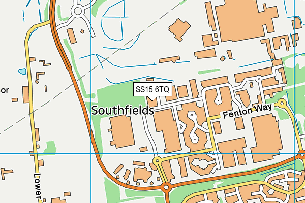 SS15 6TQ map - OS VectorMap District (Ordnance Survey)