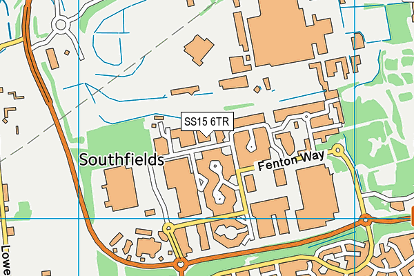 SS15 6TR map - OS VectorMap District (Ordnance Survey)