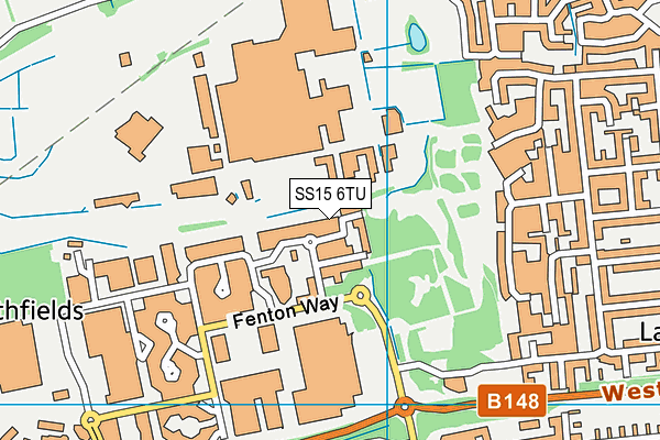 SS15 6TU map - OS VectorMap District (Ordnance Survey)