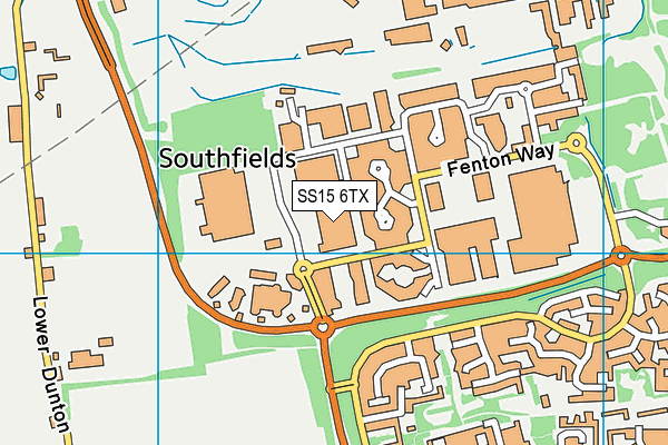 SS15 6TX map - OS VectorMap District (Ordnance Survey)