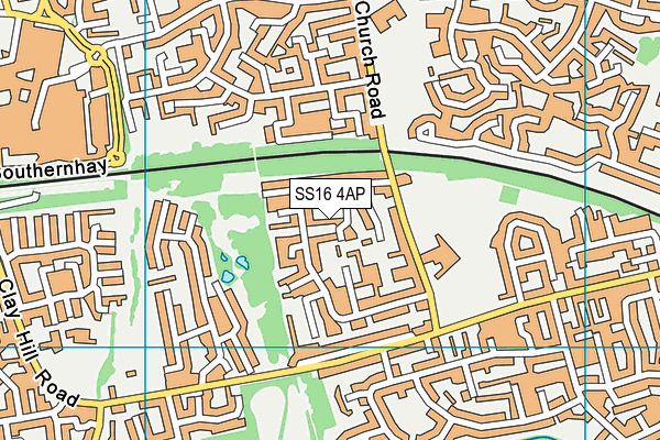 SS16 4AP map - OS VectorMap District (Ordnance Survey)