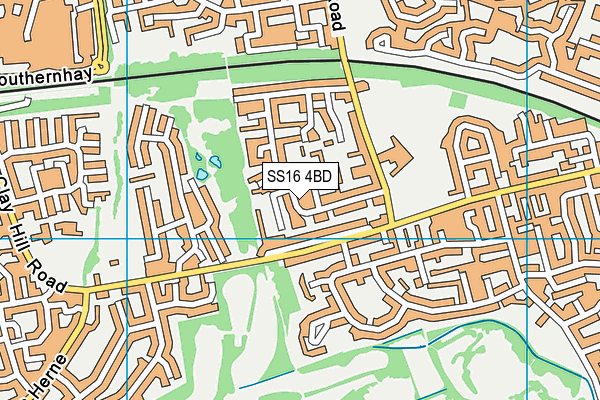 SS16 4BD map - OS VectorMap District (Ordnance Survey)