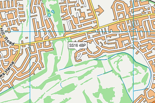 SS16 4BP map - OS VectorMap District (Ordnance Survey)