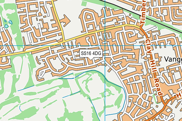 SS16 4DG map - OS VectorMap District (Ordnance Survey)