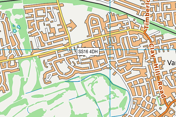 SS16 4DH map - OS VectorMap District (Ordnance Survey)