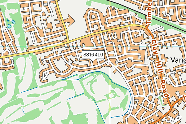 SS16 4DJ map - OS VectorMap District (Ordnance Survey)
