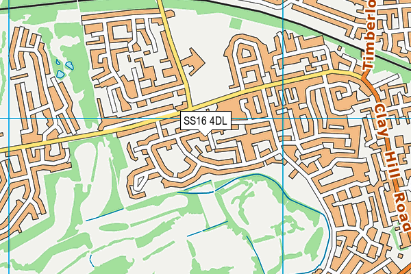 SS16 4DL map - OS VectorMap District (Ordnance Survey)