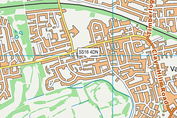 SS16 4DN map - OS VectorMap District (Ordnance Survey)