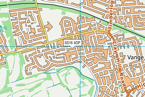 SS16 4DP map - OS VectorMap District (Ordnance Survey)