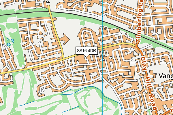 SS16 4DR map - OS VectorMap District (Ordnance Survey)