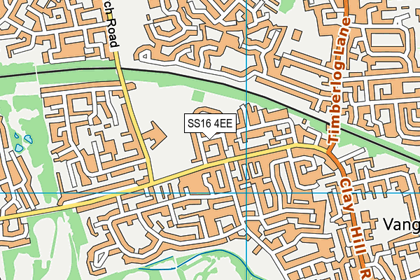 SS16 4EE map - OS VectorMap District (Ordnance Survey)