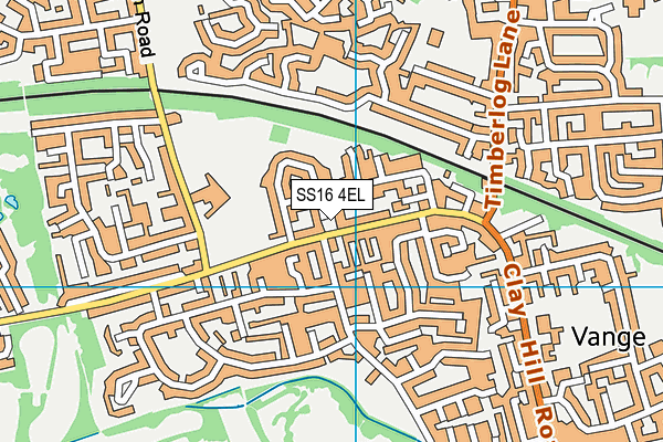 SS16 4EL map - OS VectorMap District (Ordnance Survey)