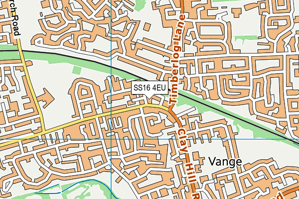 SS16 4EU map - OS VectorMap District (Ordnance Survey)