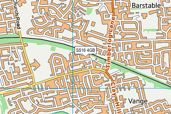 SS16 4GB map - OS VectorMap District (Ordnance Survey)