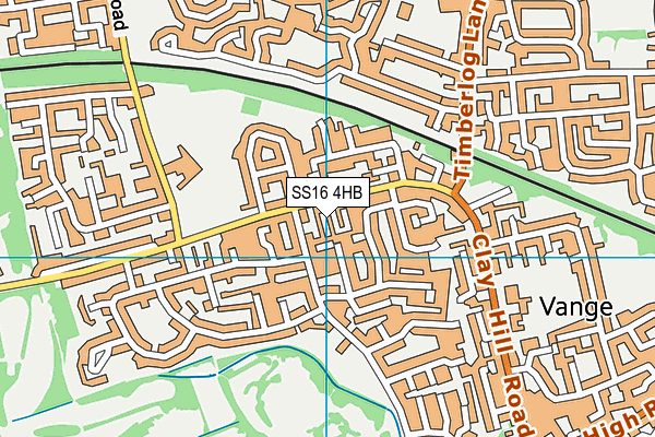 SS16 4HB map - OS VectorMap District (Ordnance Survey)