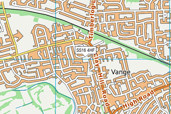 SS16 4HF map - OS VectorMap District (Ordnance Survey)