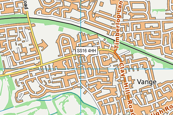 SS16 4HH map - OS VectorMap District (Ordnance Survey)