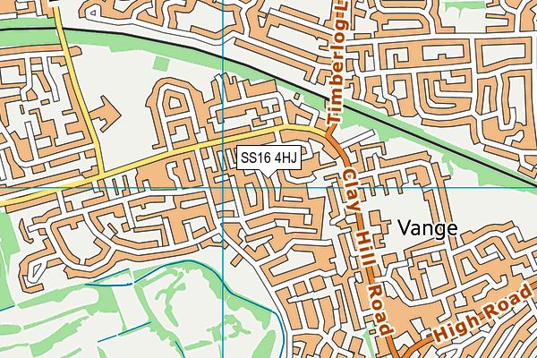 SS16 4HJ map - OS VectorMap District (Ordnance Survey)