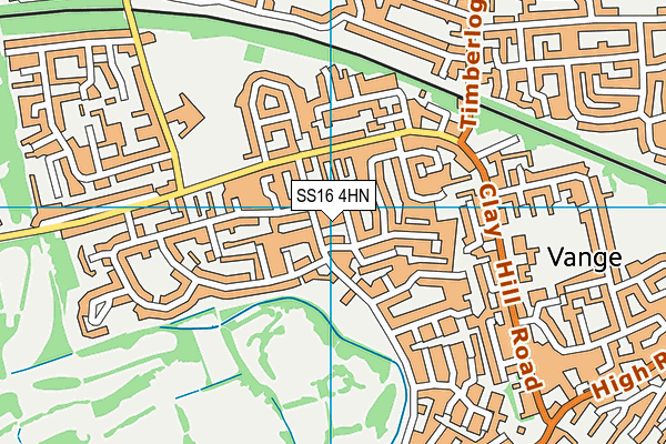 SS16 4HN map - OS VectorMap District (Ordnance Survey)