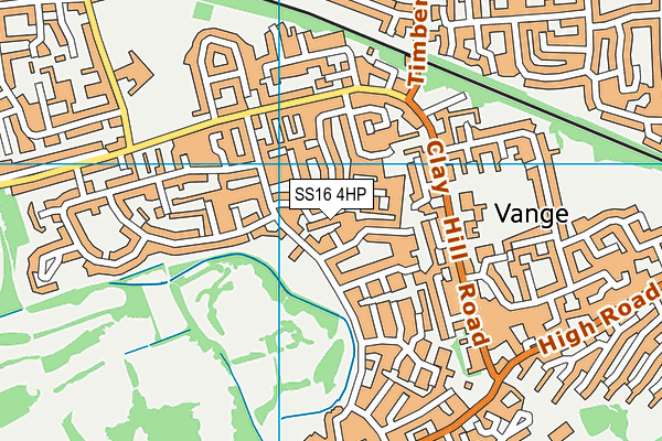 SS16 4HP map - OS VectorMap District (Ordnance Survey)