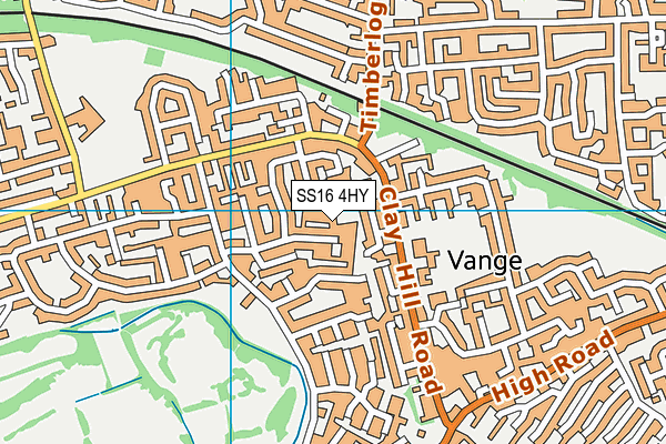 SS16 4HY map - OS VectorMap District (Ordnance Survey)