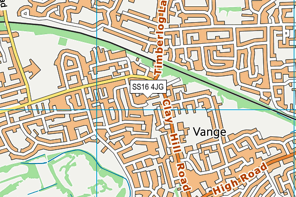 SS16 4JG map - OS VectorMap District (Ordnance Survey)