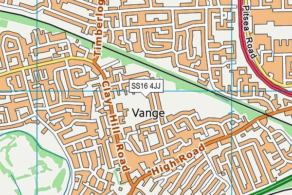 SS16 4JJ map - OS VectorMap District (Ordnance Survey)