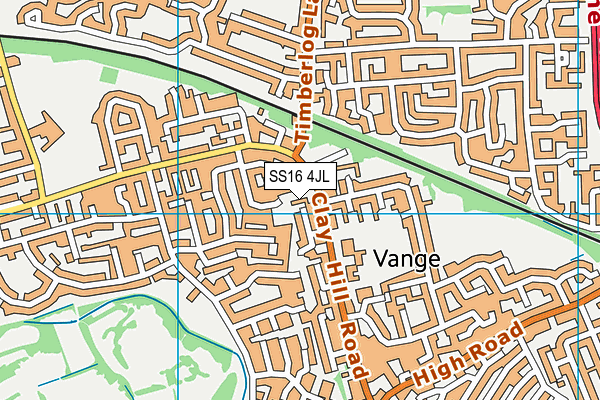 SS16 4JL map - OS VectorMap District (Ordnance Survey)
