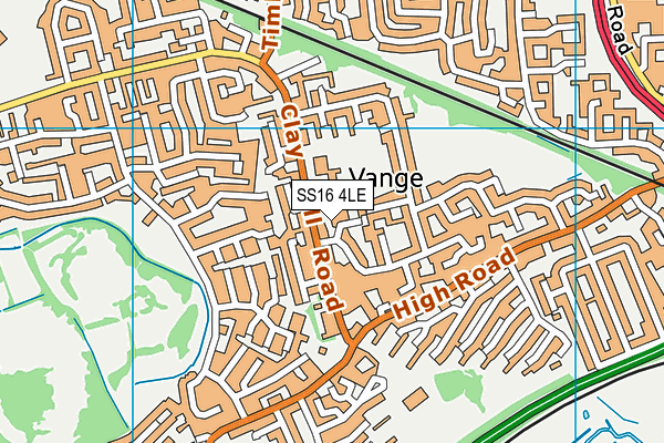 SS16 4LE map - OS VectorMap District (Ordnance Survey)