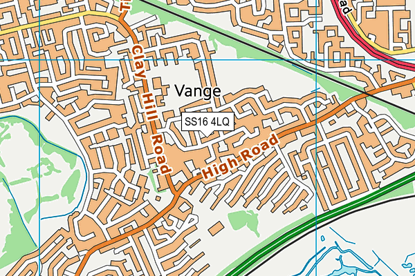 SS16 4LQ map - OS VectorMap District (Ordnance Survey)