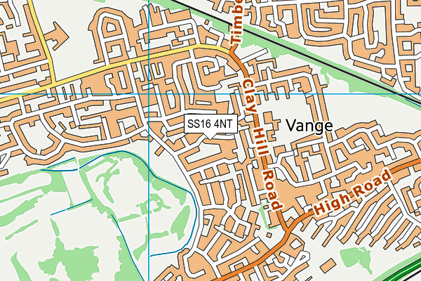 SS16 4NT map - OS VectorMap District (Ordnance Survey)