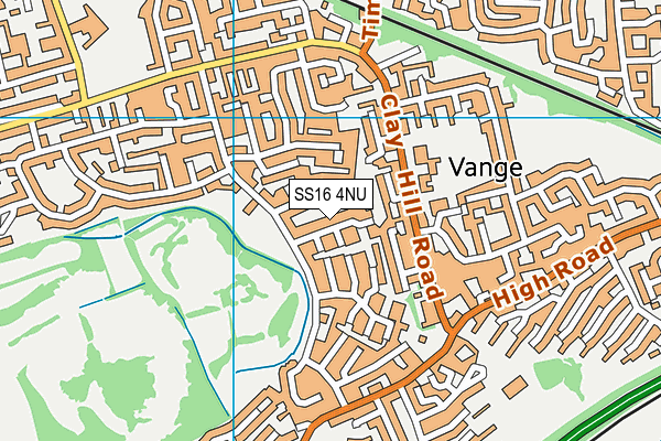 SS16 4NU map - OS VectorMap District (Ordnance Survey)