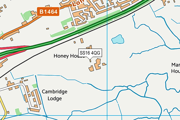 SS16 4QG map - OS VectorMap District (Ordnance Survey)