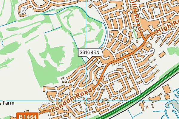 SS16 4RN map - OS VectorMap District (Ordnance Survey)