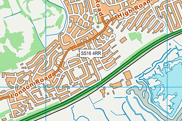 SS16 4RR map - OS VectorMap District (Ordnance Survey)