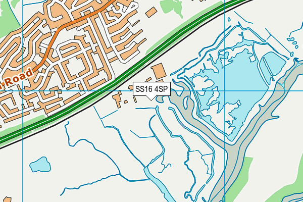 SS16 4SP map - OS VectorMap District (Ordnance Survey)