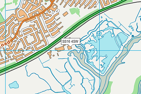 SS16 4SW map - OS VectorMap District (Ordnance Survey)