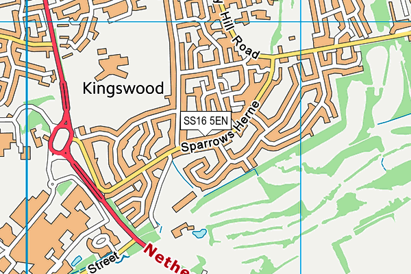 SS16 5EN map - OS VectorMap District (Ordnance Survey)