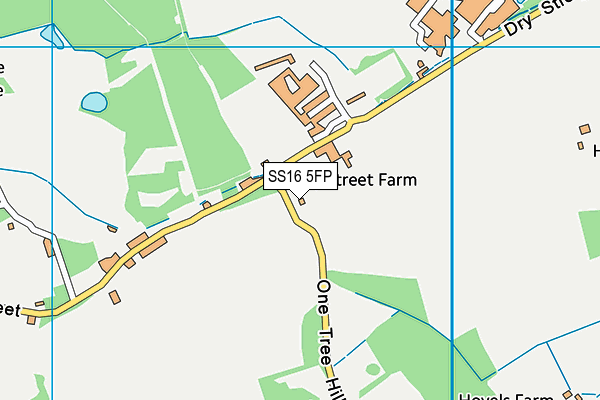 SS16 5FP map - OS VectorMap District (Ordnance Survey)