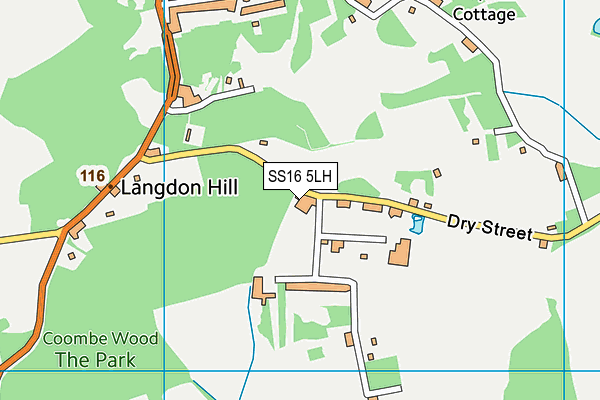 SS16 5LH map - OS VectorMap District (Ordnance Survey)