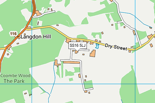 SS16 5LJ map - OS VectorMap District (Ordnance Survey)