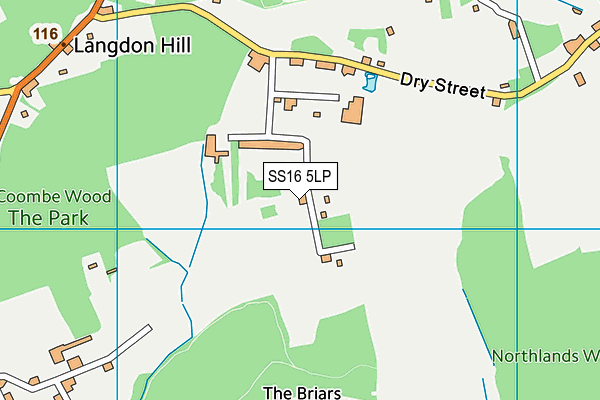 SS16 5LP map - OS VectorMap District (Ordnance Survey)