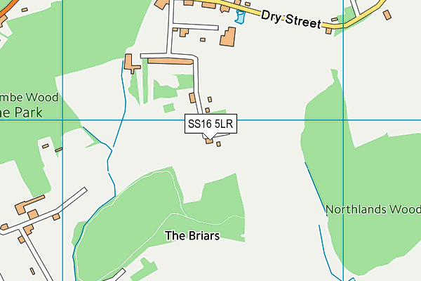 SS16 5LR map - OS VectorMap District (Ordnance Survey)