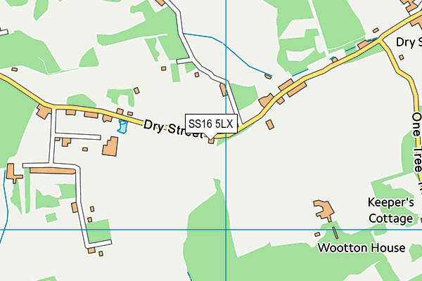 SS16 5LX map - OS VectorMap District (Ordnance Survey)