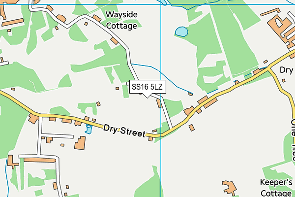 SS16 5LZ map - OS VectorMap District (Ordnance Survey)