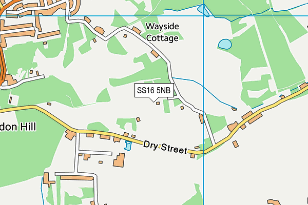 SS16 5NB map - OS VectorMap District (Ordnance Survey)