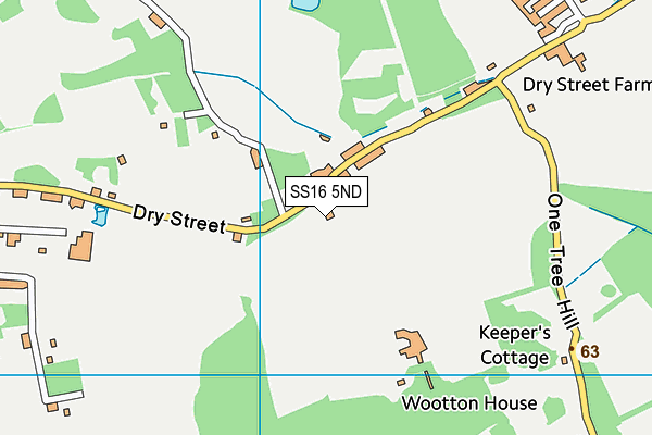 SS16 5ND map - OS VectorMap District (Ordnance Survey)