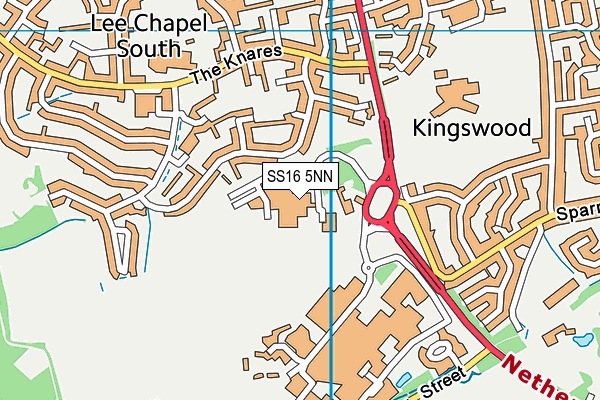 South Essex College (Basildon Campus) (Closed) map (SS16 5NN) - OS VectorMap District (Ordnance Survey)